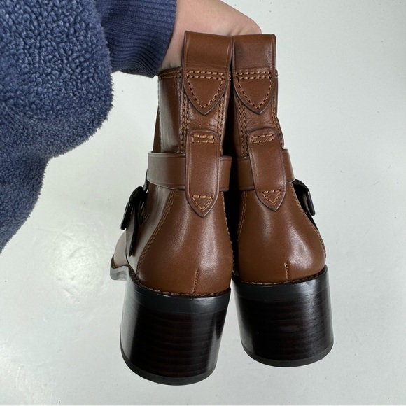 Coach Brown Leather Ankle Boots Size 7.5 - Picture 6 of 8